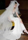 Spaghetti Strap Wedding Dress, Luxury Wedding Dress, Sexy Wedding Dress