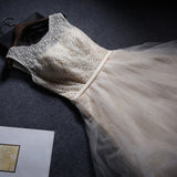 Mesh beaded little dress, sleeveless sweet dress, bridesmaid and sister dress