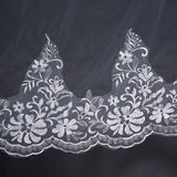 Long bridal veil, water-soluble lace bridal veil