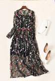 Embroidered Prom Dress,Sequinned Embellished ,Floral Mystical Mesh Dress