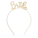 Bride letter gold headband, wedding guest flower child tiara, child crown
