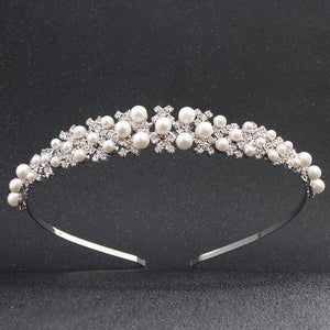 Bridal Tiara, Pearl Diamond Headband Hair Accessories, Wedding Accessories