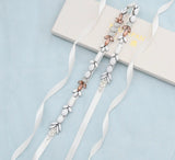Protein drill, white oil drop drill, wedding dress decoration dress belt, pure handmade belt
