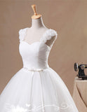 Strapless wedding dress, sweet princess bouffant dress ,white wedding dress