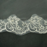 bridal veil, 3 meters of lace, champagne long tail wedding veil