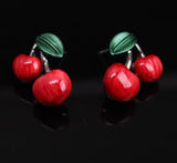 Cherry necklace earrings jewelry set,  fashion lady exaggerated accessories