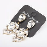 Exaggerated earrings, crystal gem big earrings, fashion  accessories