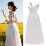v-neck wedding dress, light bridal dress,outdoor wedding dress