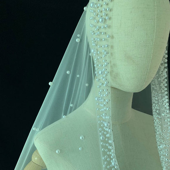 sweet, pearl veil, bride wedding/photo, bridal white veil