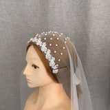 bridal veil, beaded  fashion headdress, wedding dress accessories
