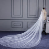 Bridal Veil, Princess, Extra Long Wedding Veil Trailing, Single Bridal White Veil