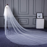 Bridal Veil, Princess, Extra Long Wedding Veil Trailing, Single Bridal White Veil
