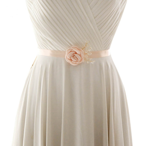 Mediterranean style bridal belt, imitation cloth flowers, wedding dress dress accessories